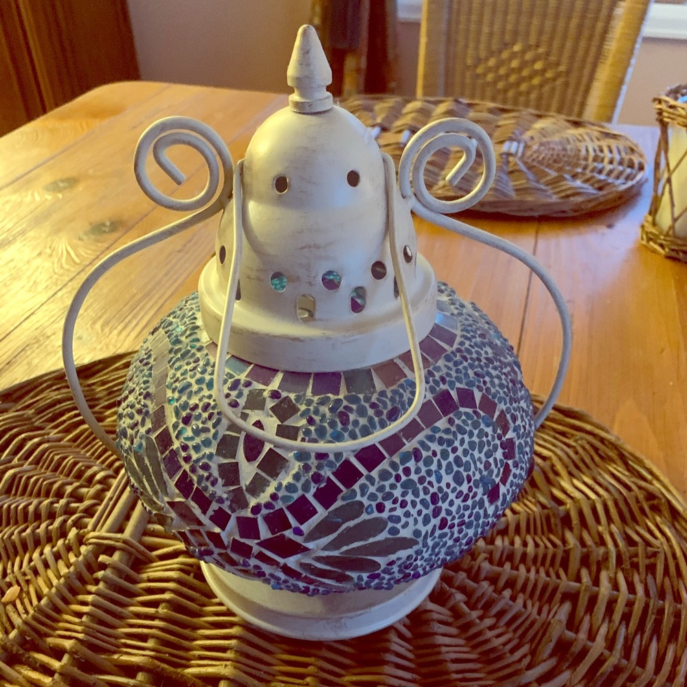 Gorgeous Blue Mosaic Lantern